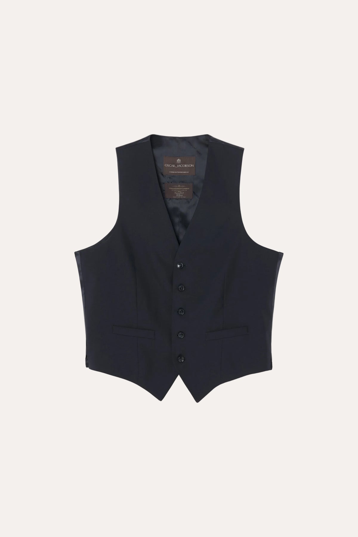 Carlo Slim Fit Wool Waistcoat Navy