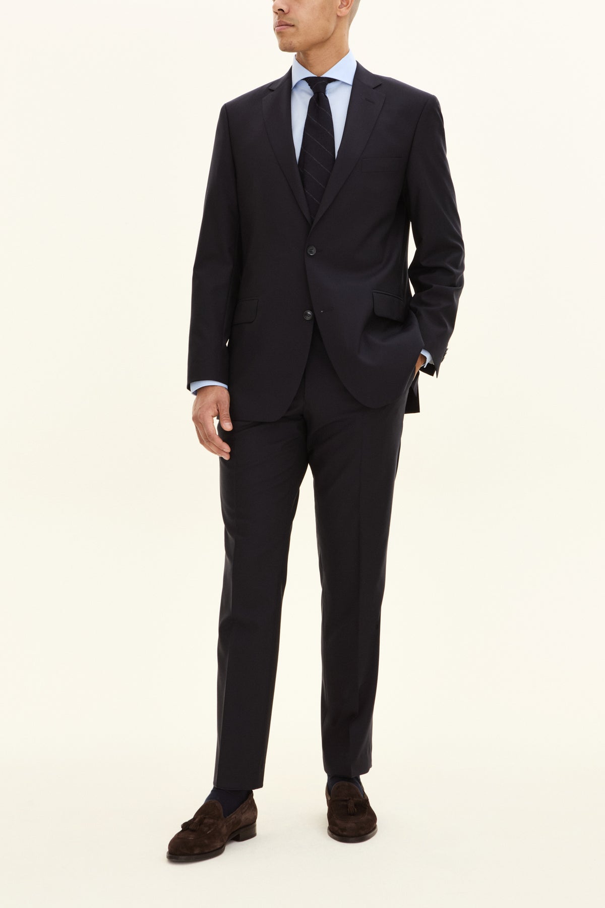 Joel Wide Fit Blazer Navy