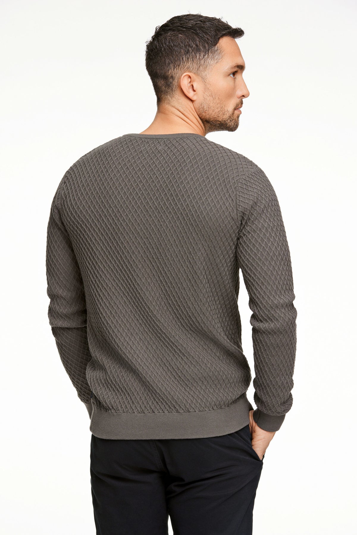 Cable Knit Jumper Dk Army