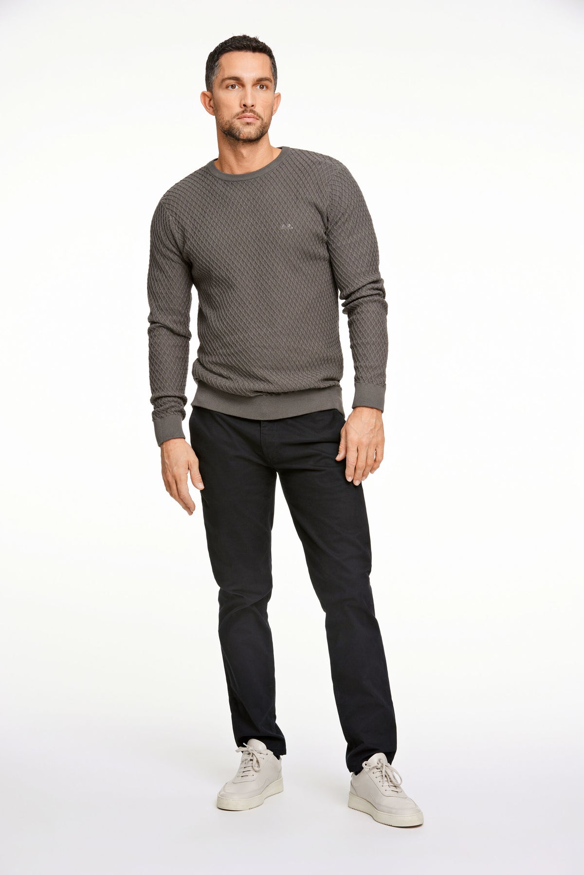 Cable Knit Jumper Dk Army