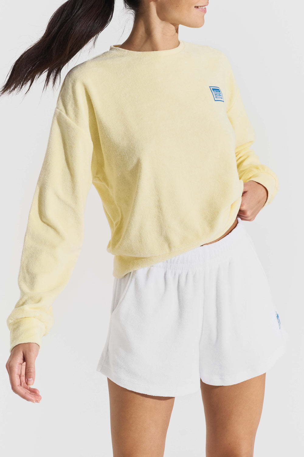 Terry logo sweat Light Yellow