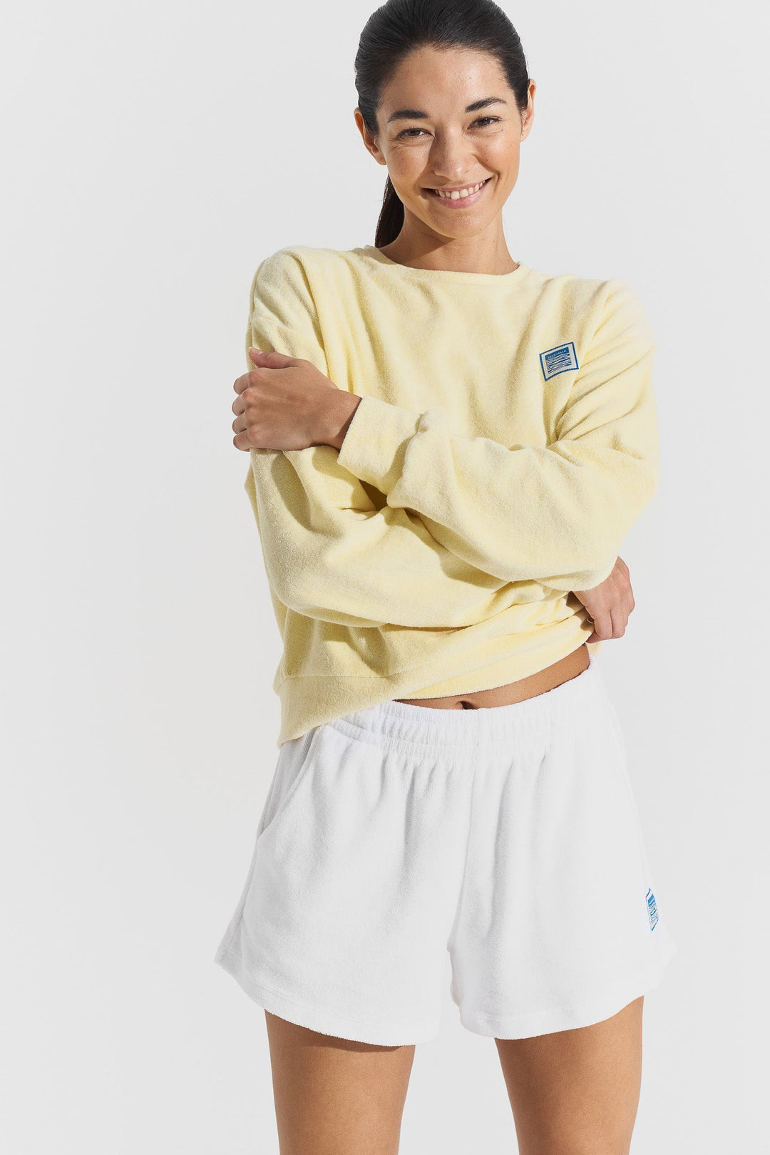 Terry logo sweat Light Yellow