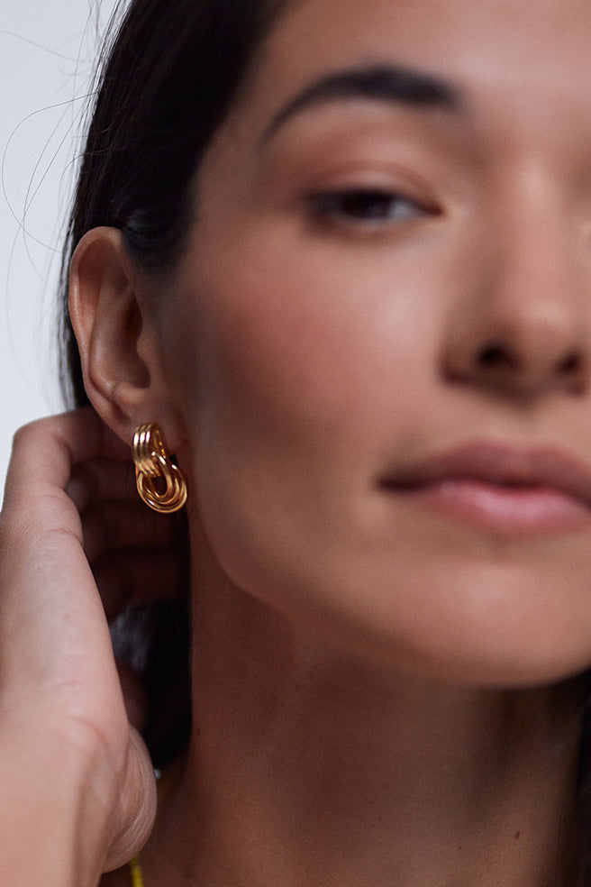 Triplet Earring Gold