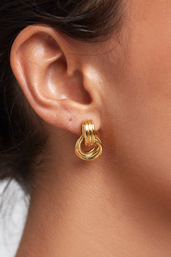 Triplet Earring Gold