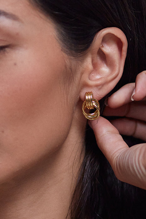 Triplet Earring Gold