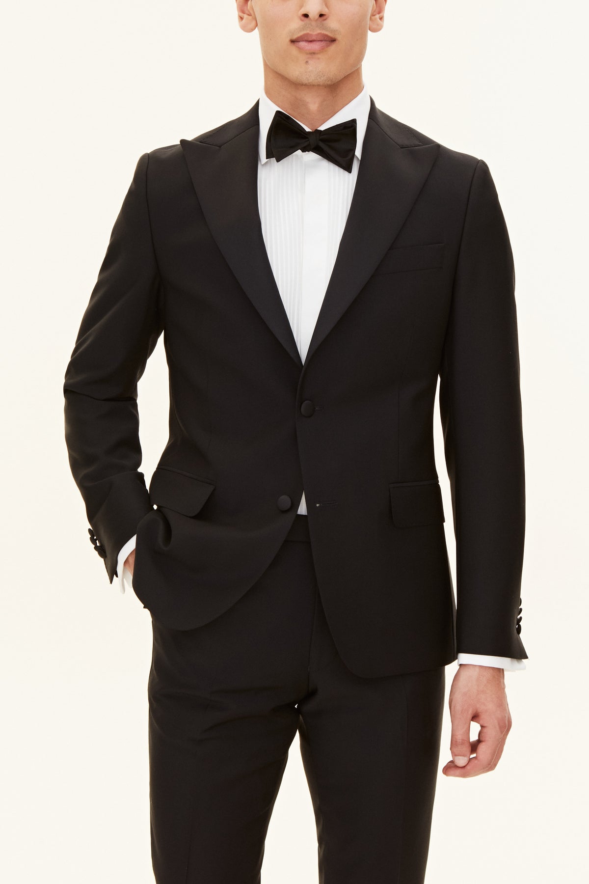 Elder Slim Fit Tuxedo Blazer Black