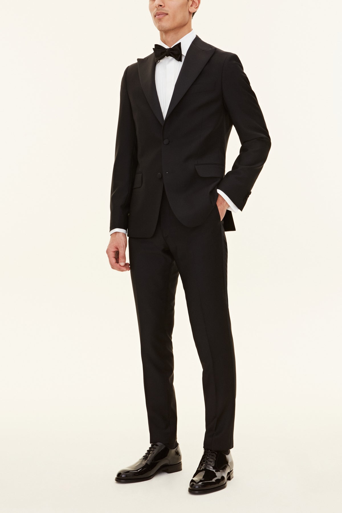 Elder Slim Fit Tuxedo Blazer Black