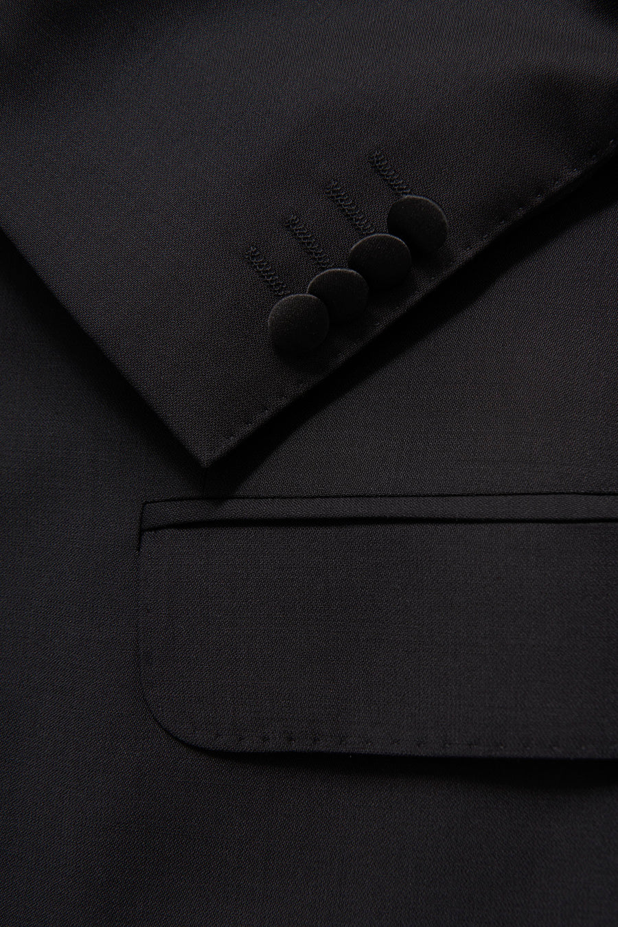 Elder Slim Fit Tuxedo Blazer Black