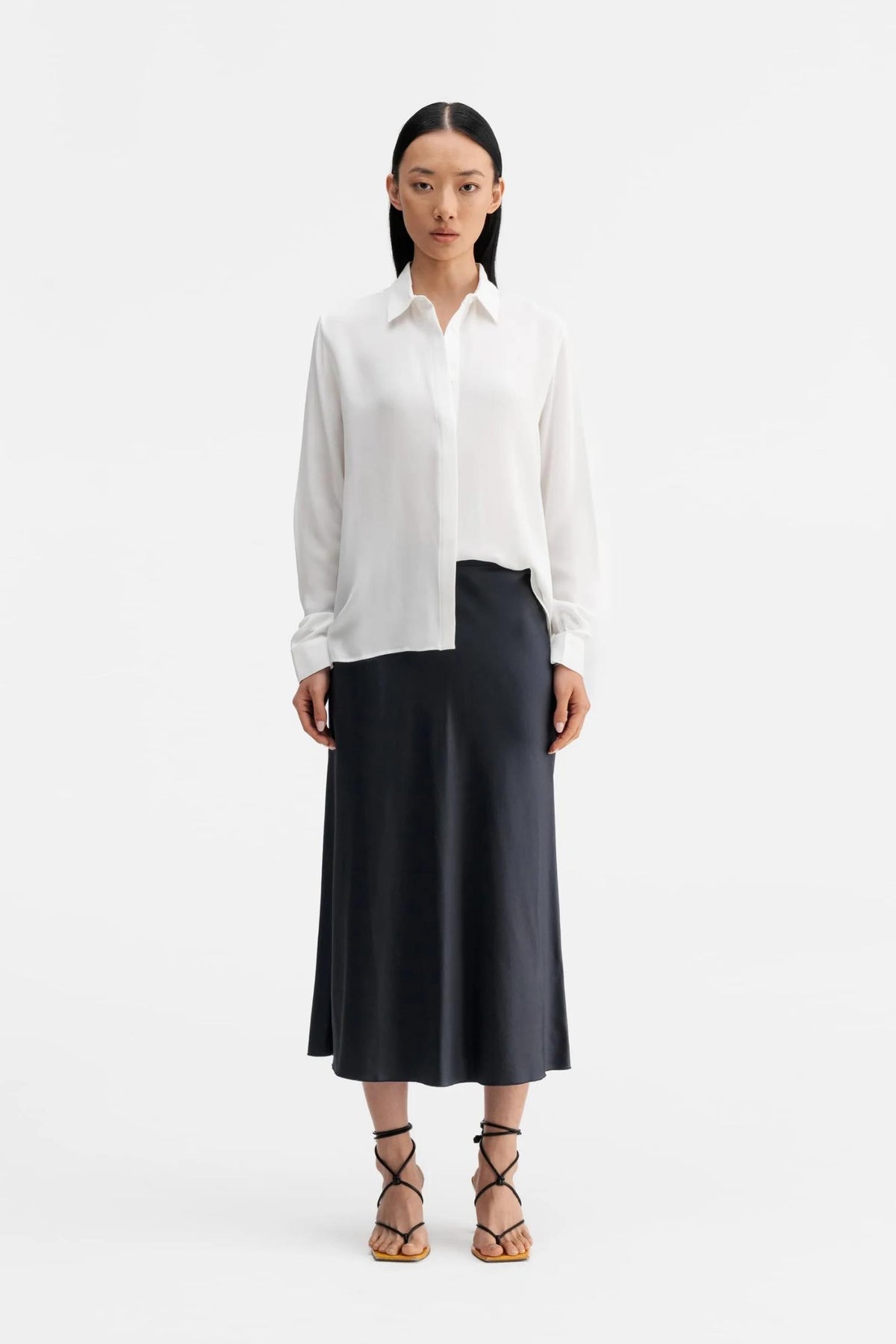 Mia Silk Shirt - White