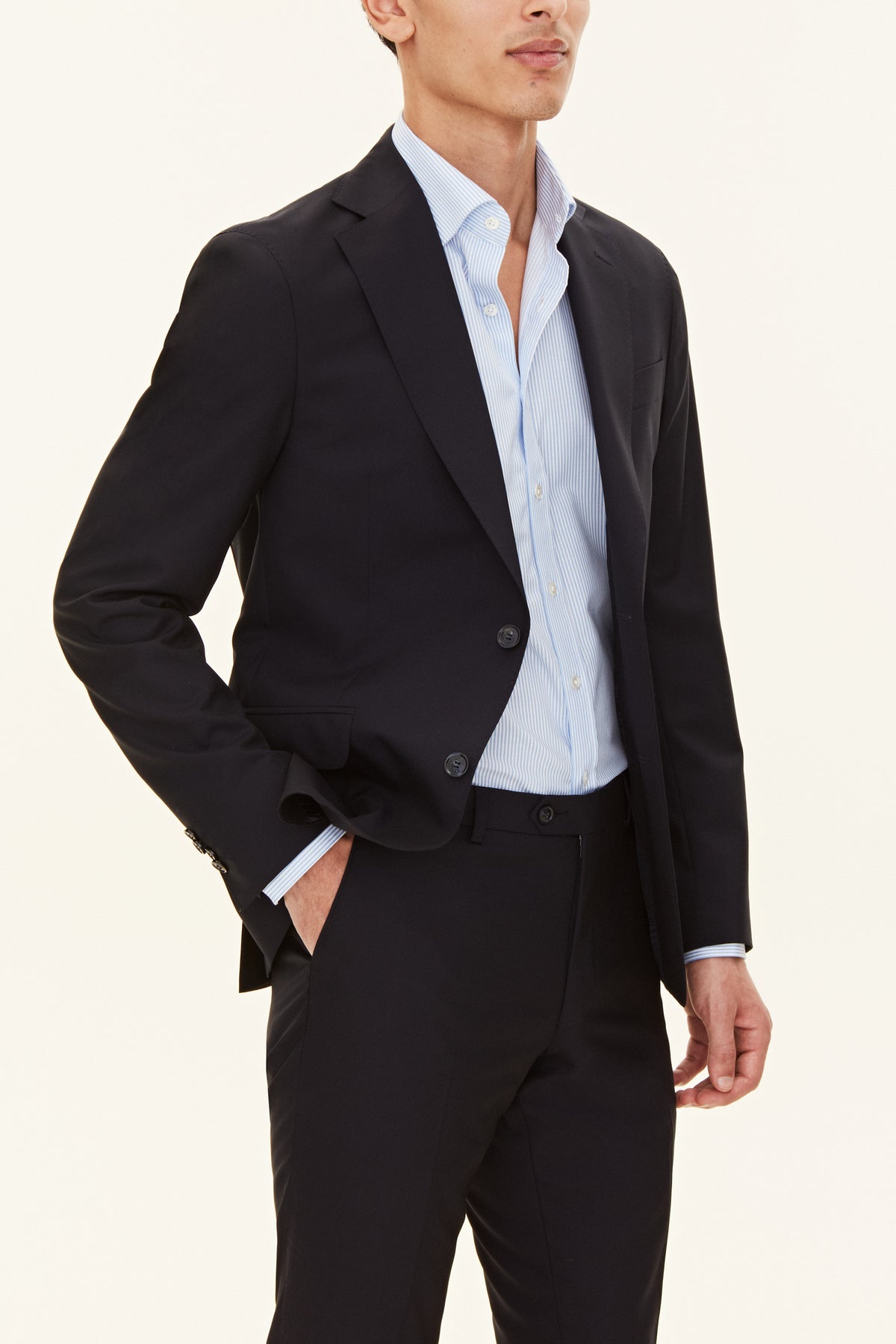 Ego Slim Fit Wool Blazer Navy