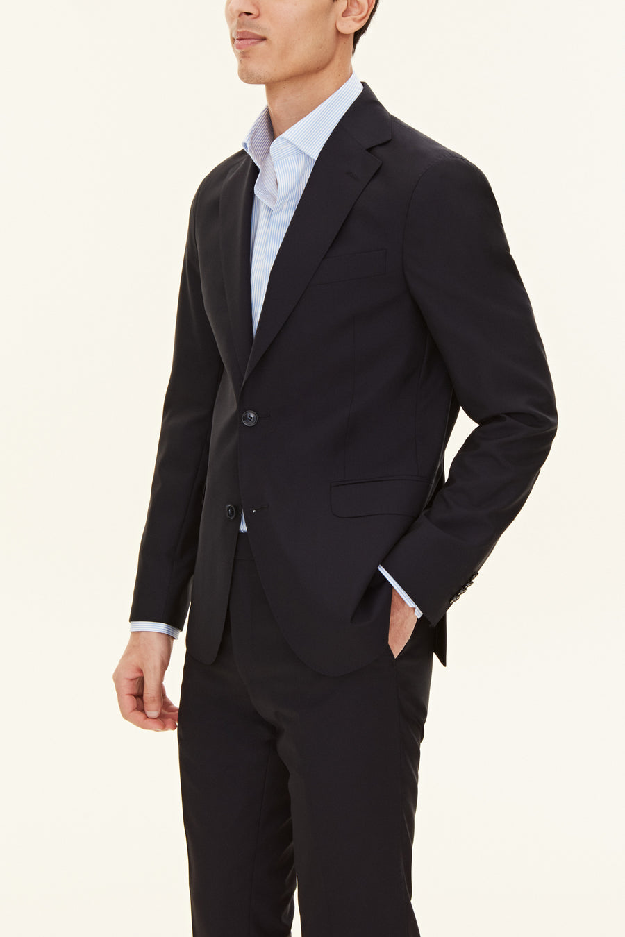 Ego Slim Fit Wool Blazer Navy