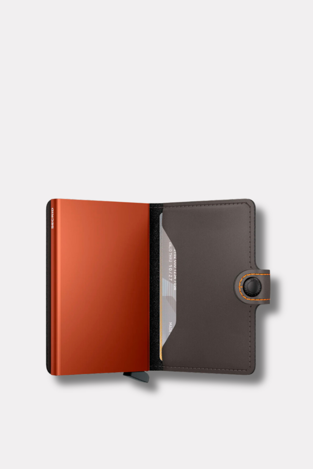 Miniwallet Matte Truffle & Orange