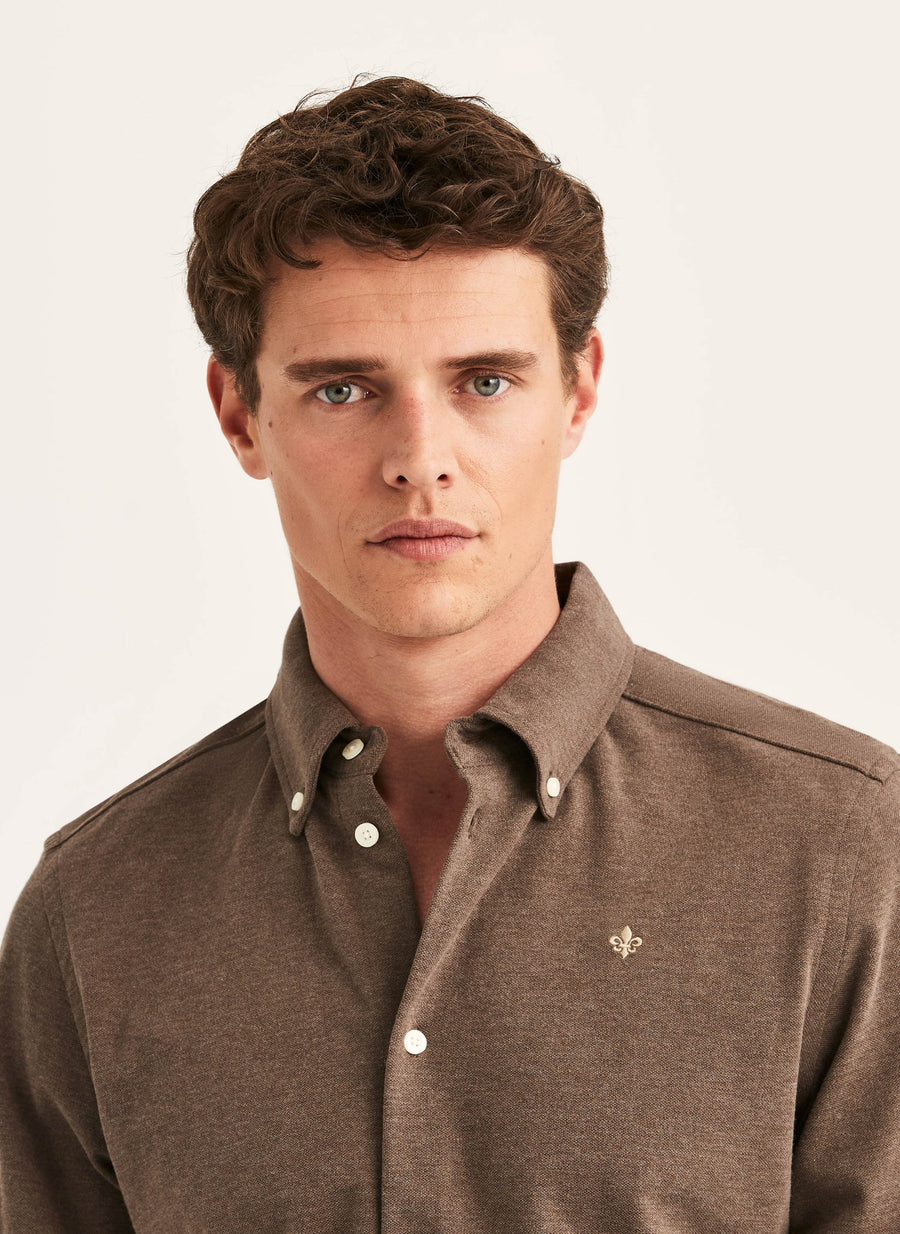 Camden Pique Shirt 88 Brown