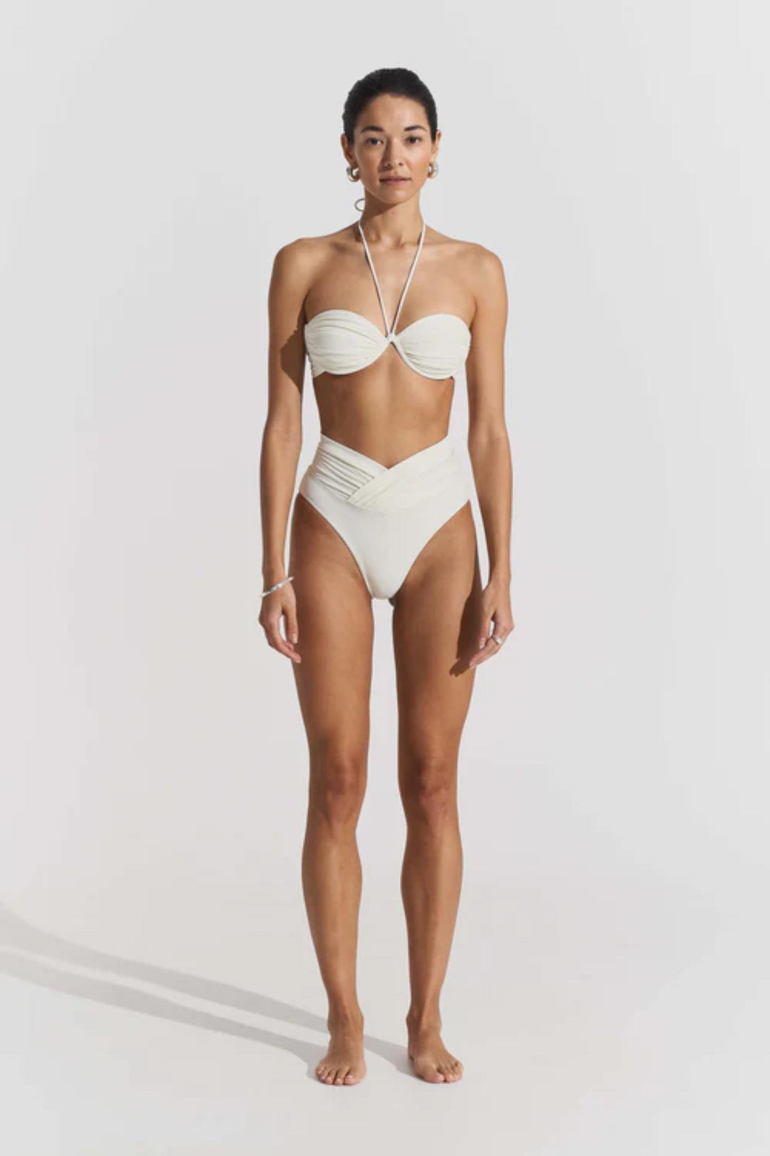 Bay Bikini Bottom- Creme White