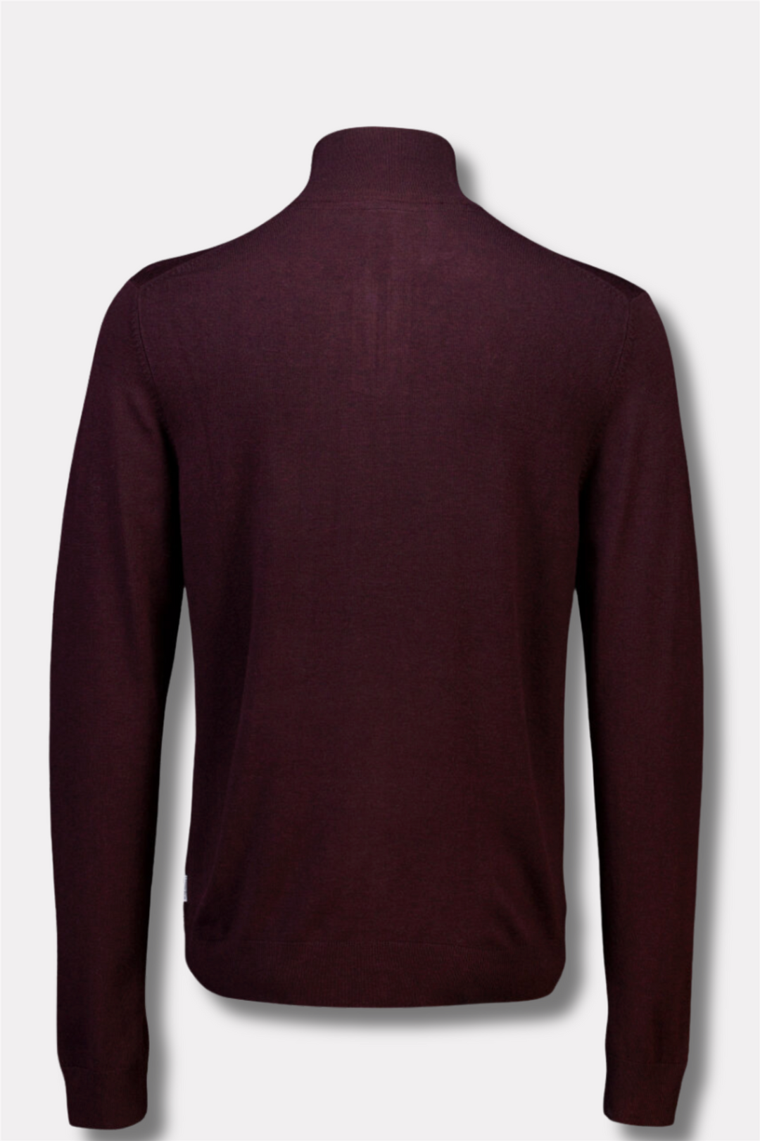 Ecovero Half-Zip Knit Black Cherry Mel