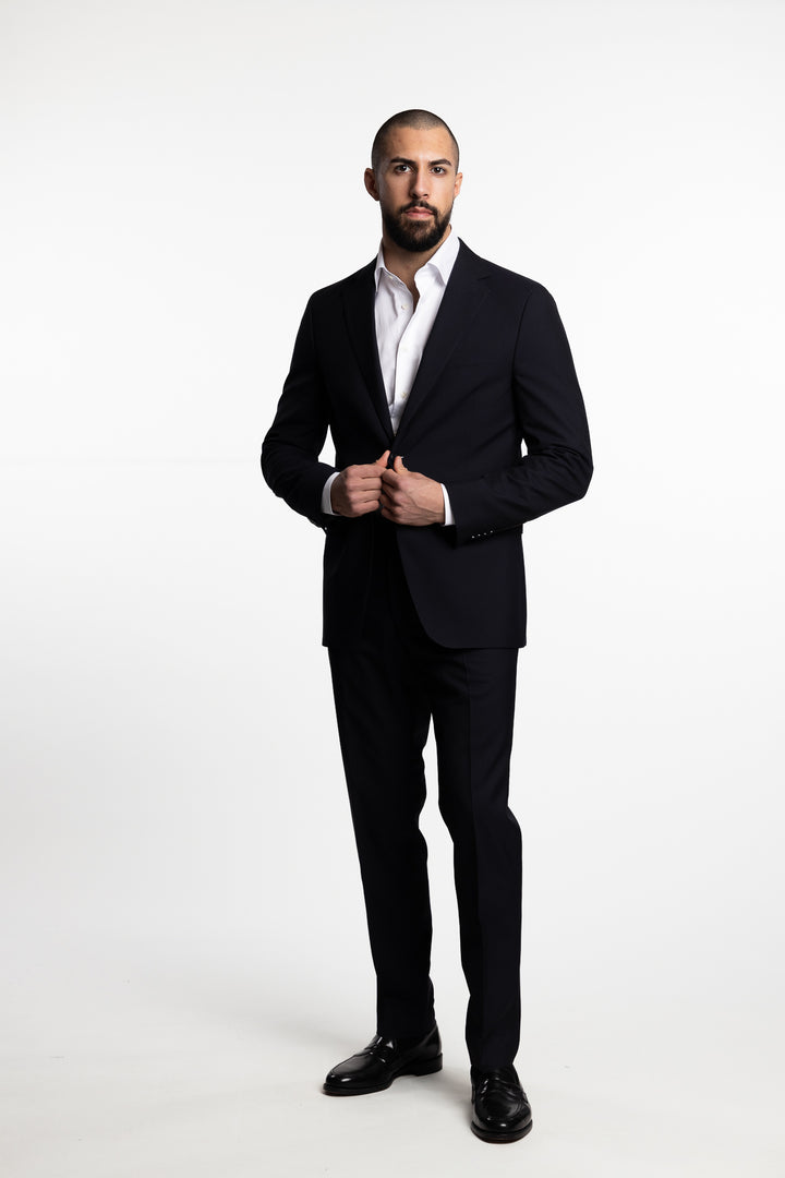 Edmund Slim Fit Wool Blazer Navy