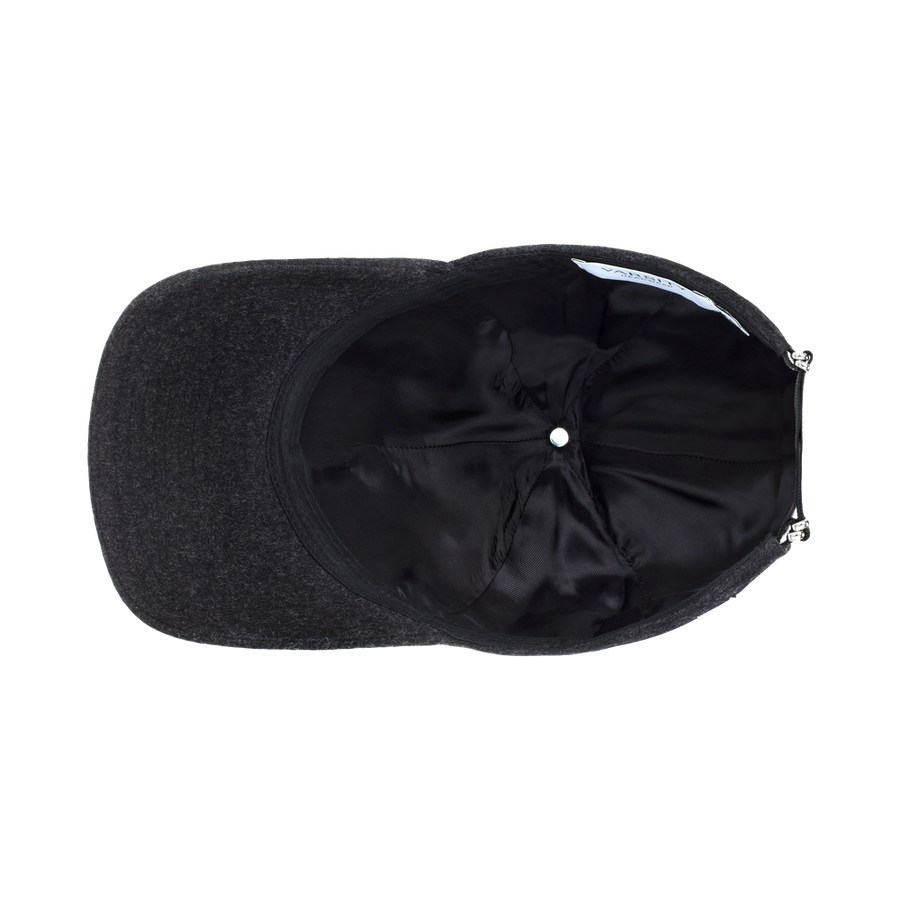 Legacy Structured Virgin Wool Jade Black caps fra Varsity, detaljbilde