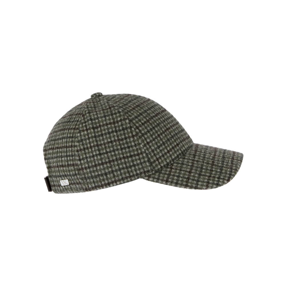 Legacy Structured Mid Profile 6-panel Wool Mohair Checker Olive