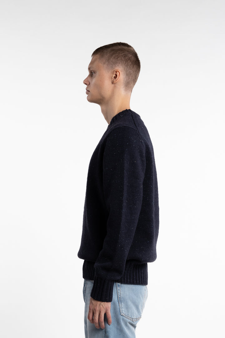 Gary Fleck Wool Roundneck Dark Navy