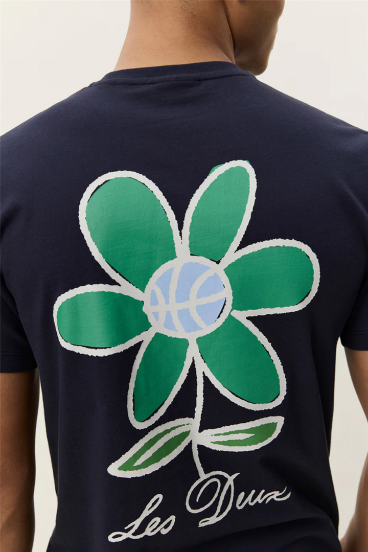 Flower T-Shirt Dark Blue Night