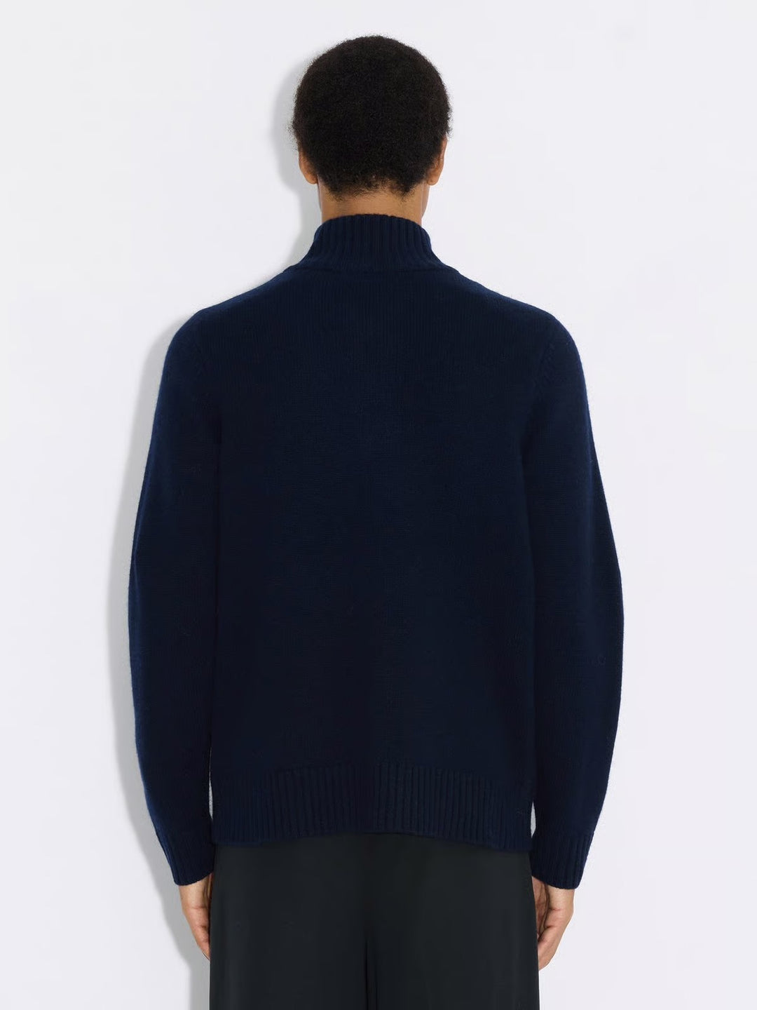 Half-Zip Wool Sweater Navy