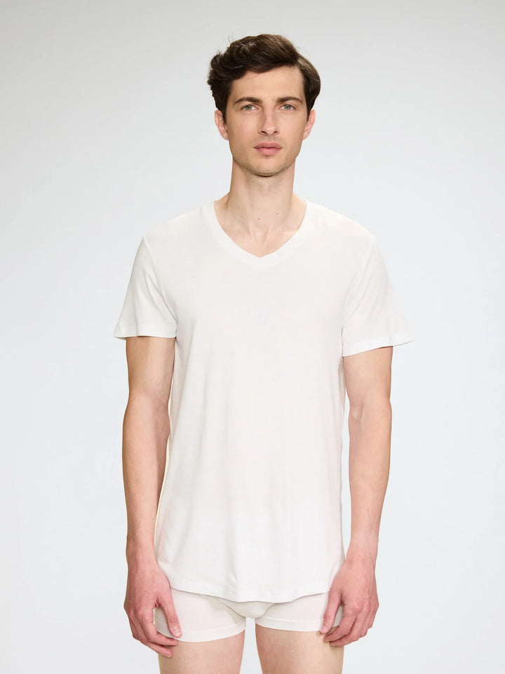 V-Neck Bamboo T-Shirt White