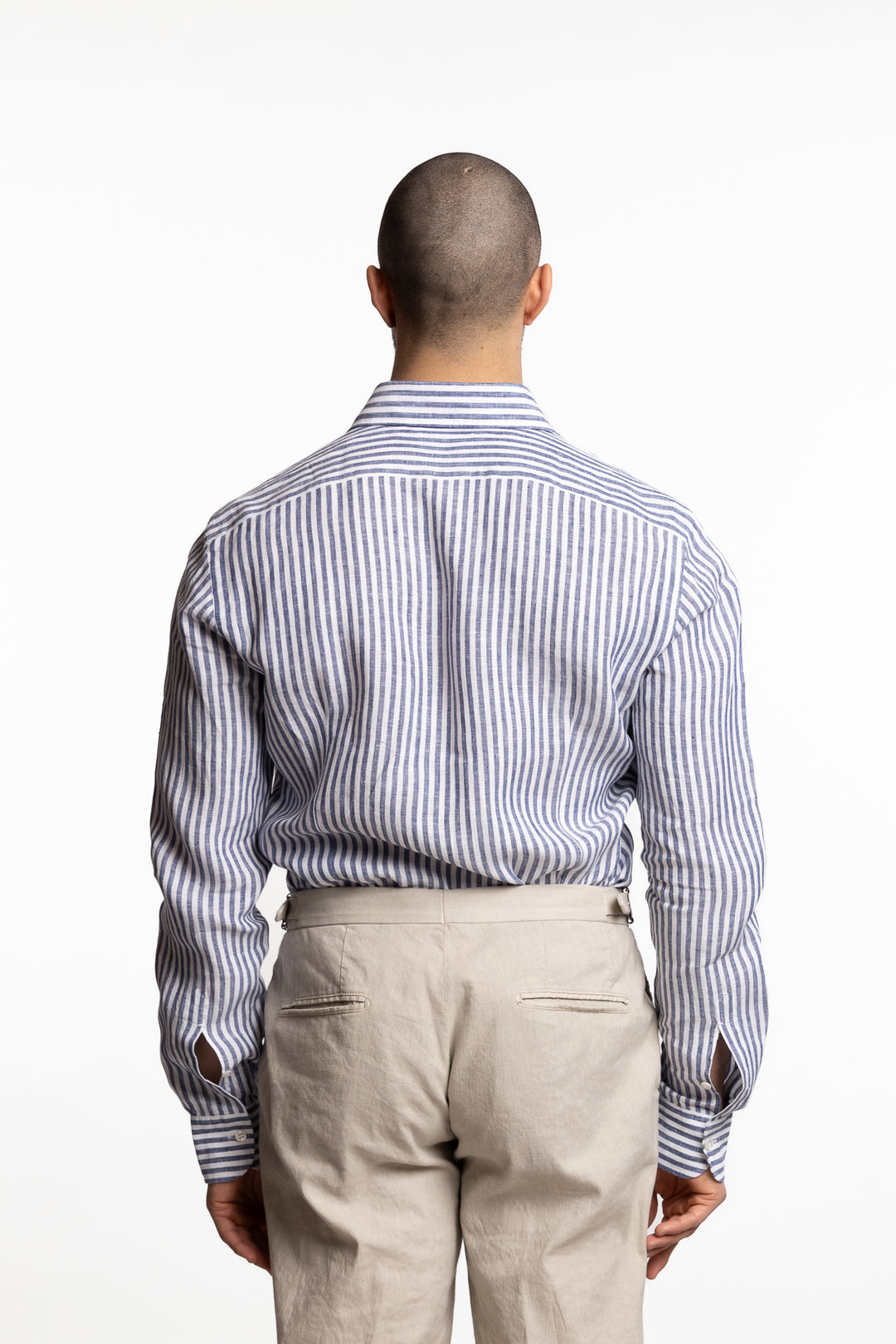 Culto Linen Shirt Blue Stripes