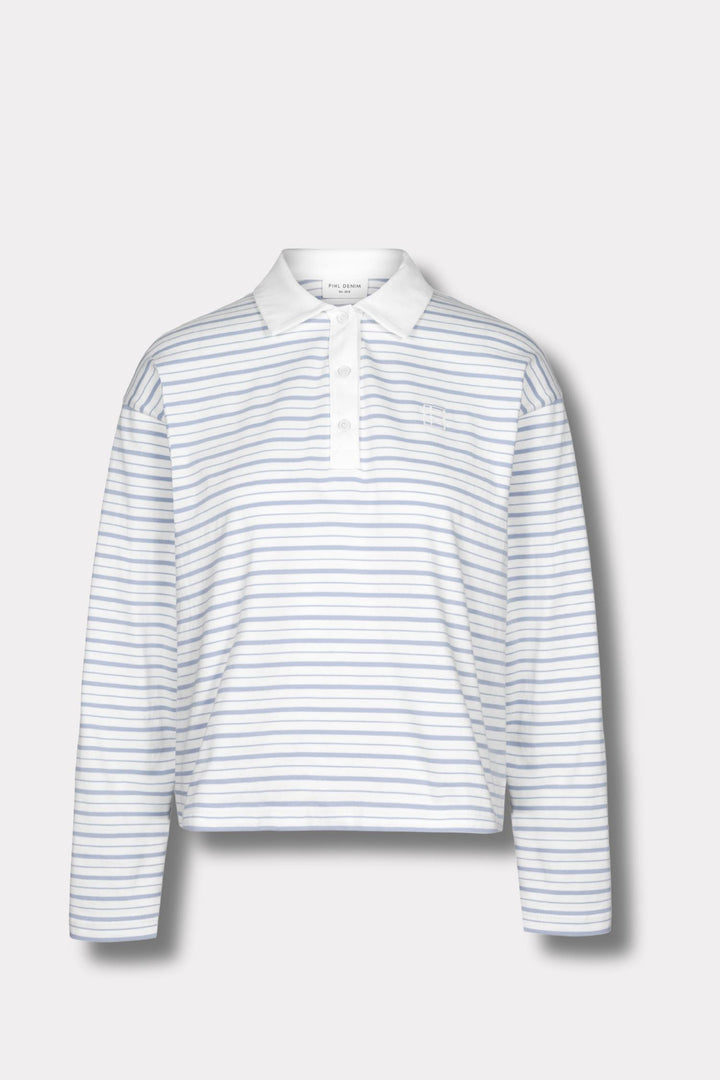 Elmer polo shirt - Light blue stripe