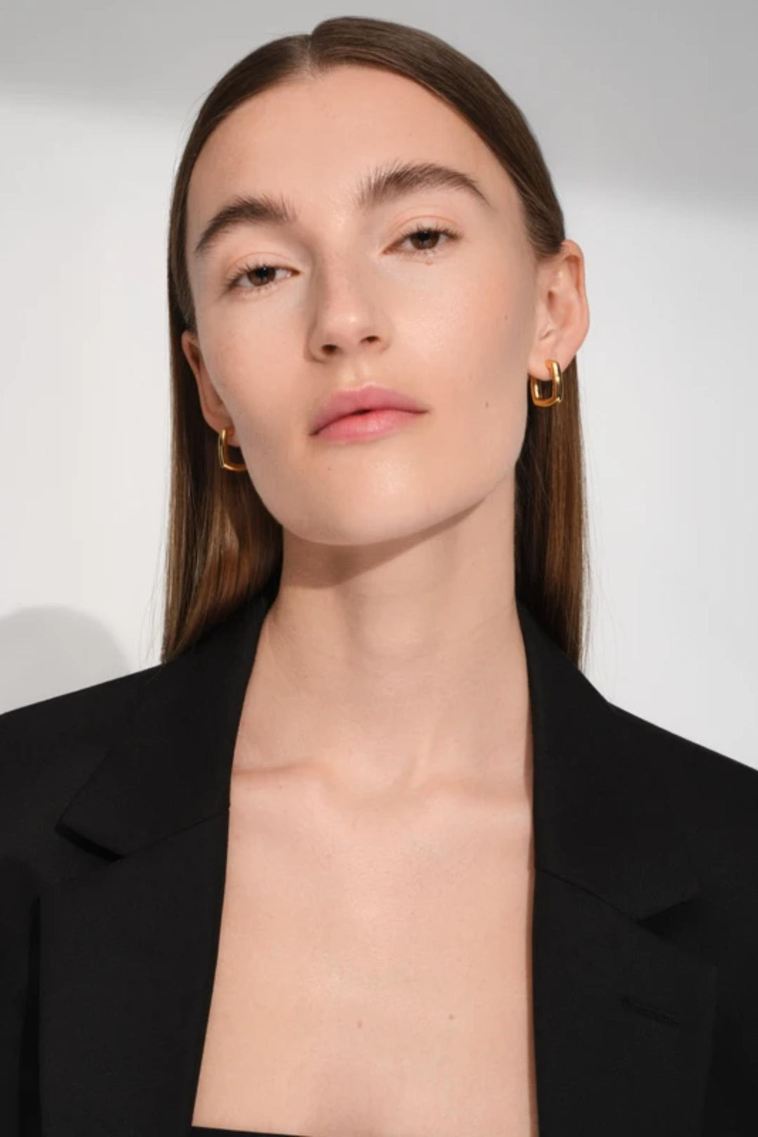 Frame Hoops Medium- 18K Gold