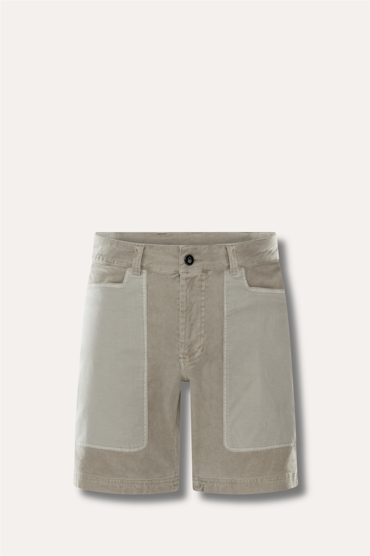 Blocked Corduroy Shorts Feather Gray