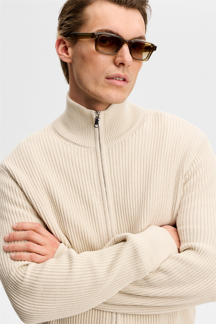 Alexis Full Zip Cardigan Moonbeam