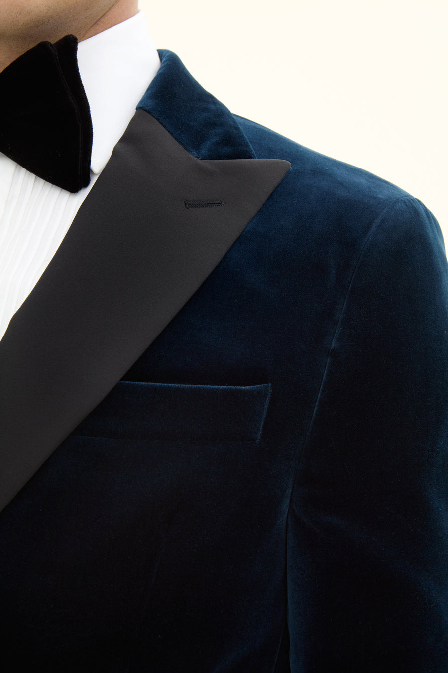 Frampton Velvet Blazer Light Navy