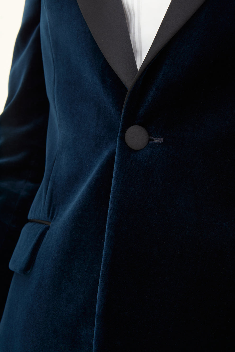 Frampton Velvet Blazer Light Navy