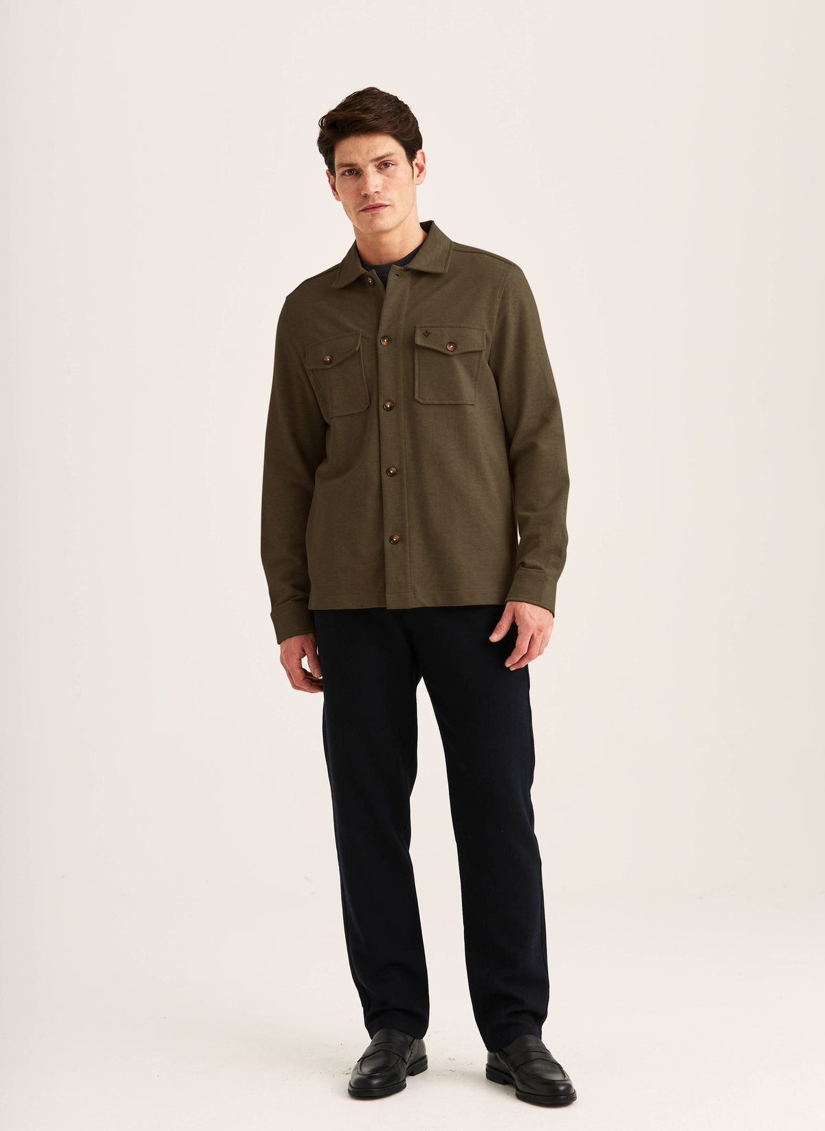 Andrew Jersey Overshirt Olive