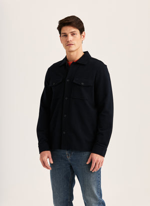Andrew Jersey Overshirt Old Blue
