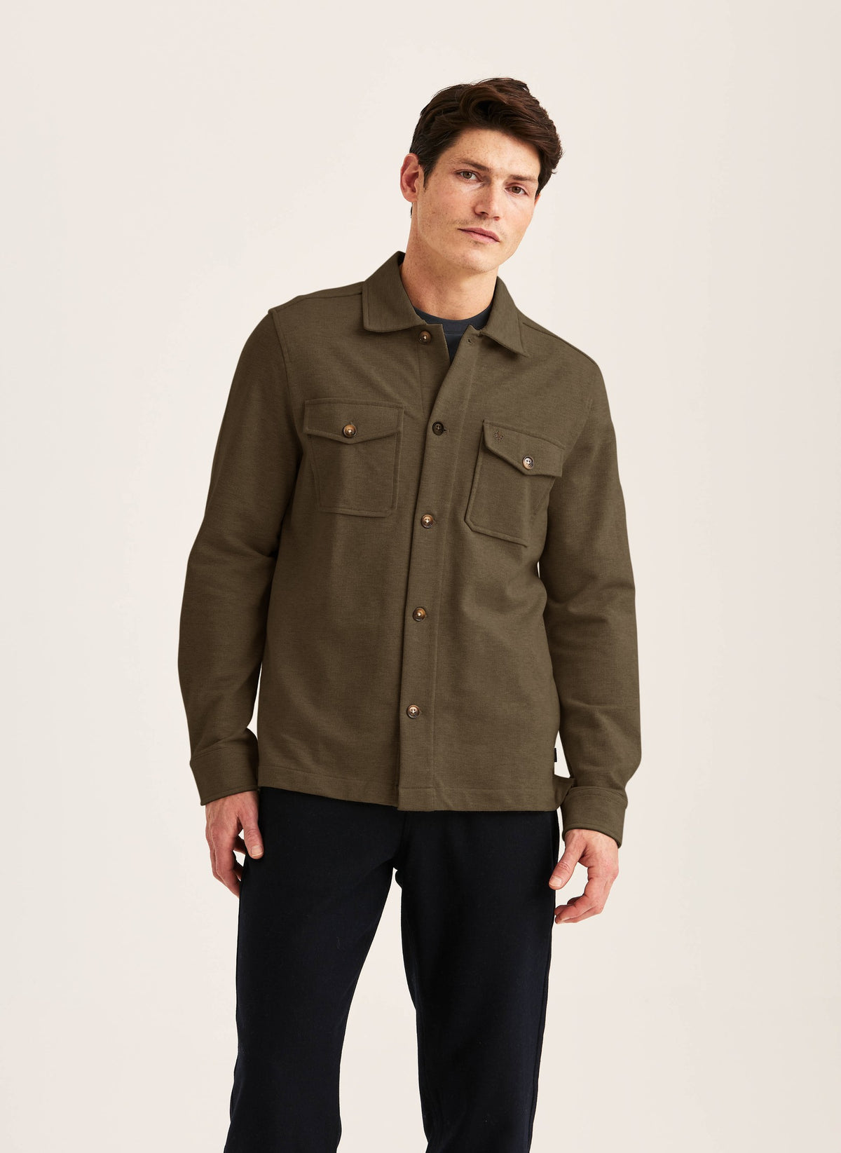 Andrew Jersey Overshirt Olive