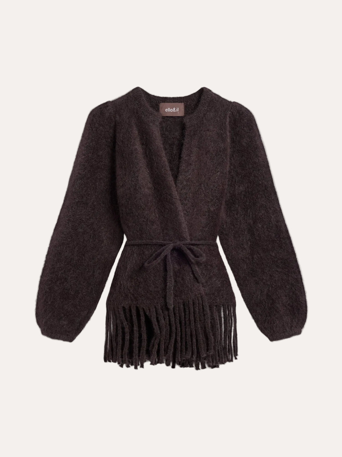 Fidele Chunky Cardigan Dark Brown - packshot