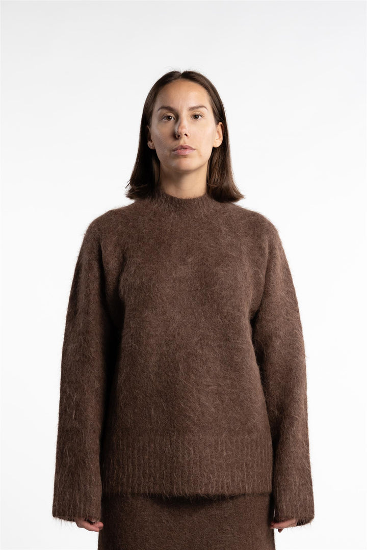 Fure Fluffy Sweater- Dk. Brown