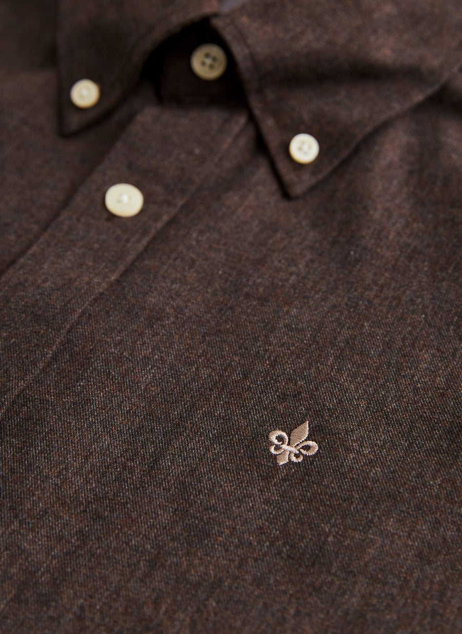 Watts Flannel Shirt Slim Fit Brown