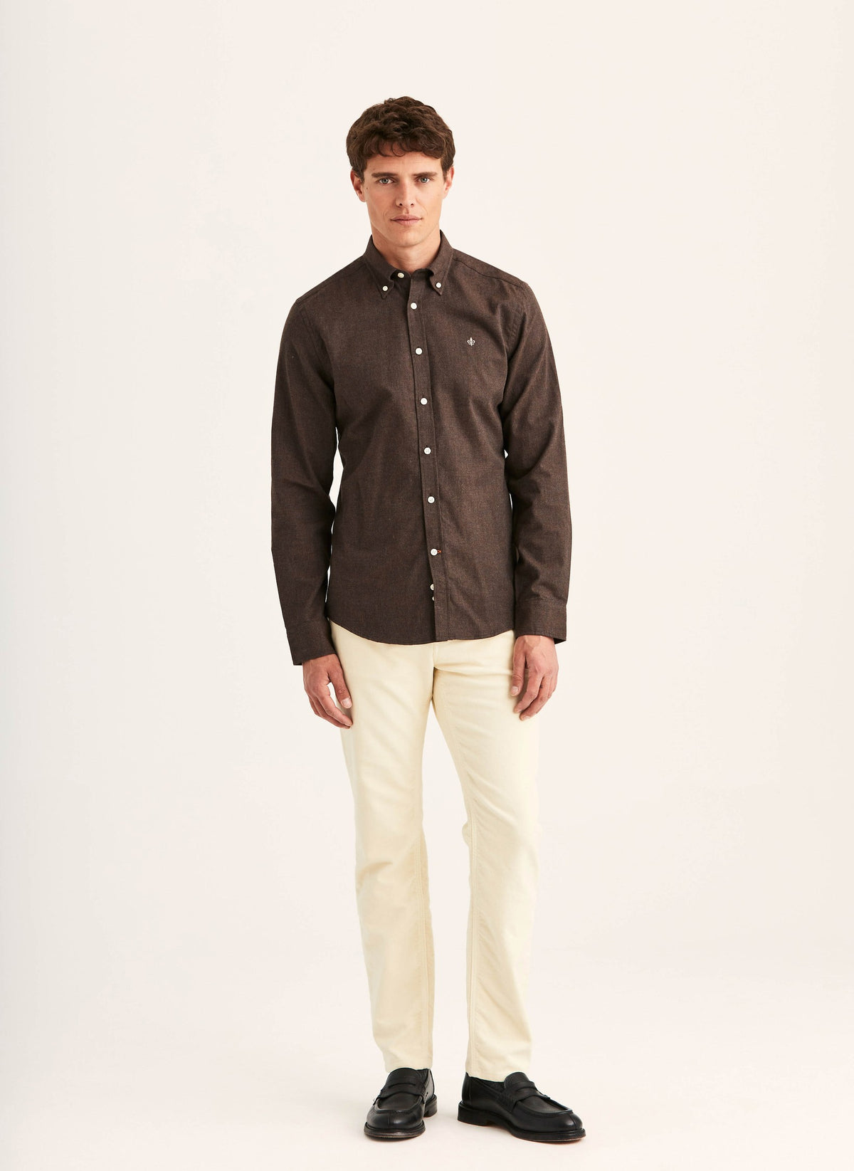 Watts Flannel Shirt Slim Fit Brown