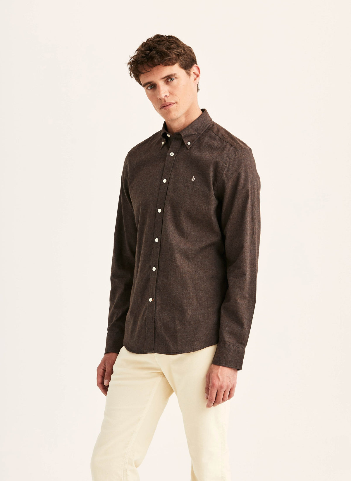 Watts Flannel Shirt Slim Fit Brown