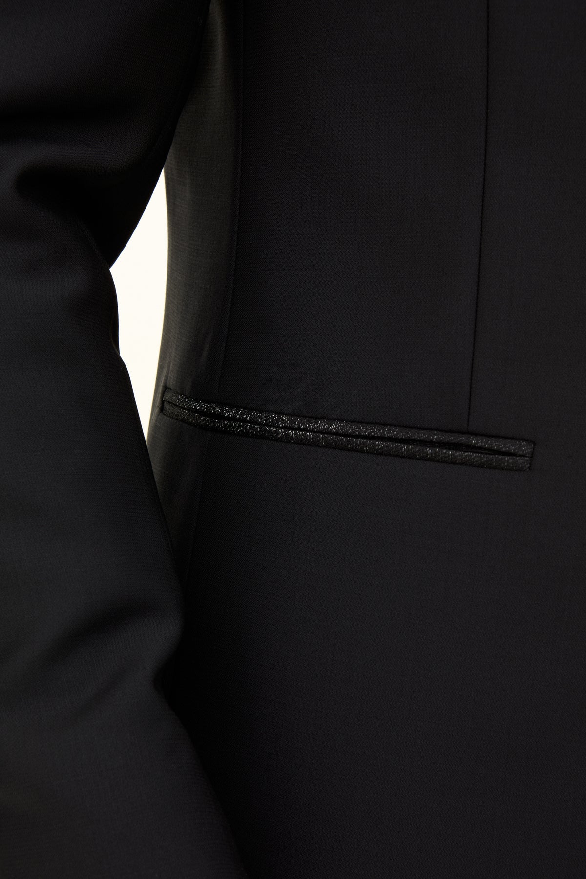Figaro Regular Fit Tuxedo Blazer Black