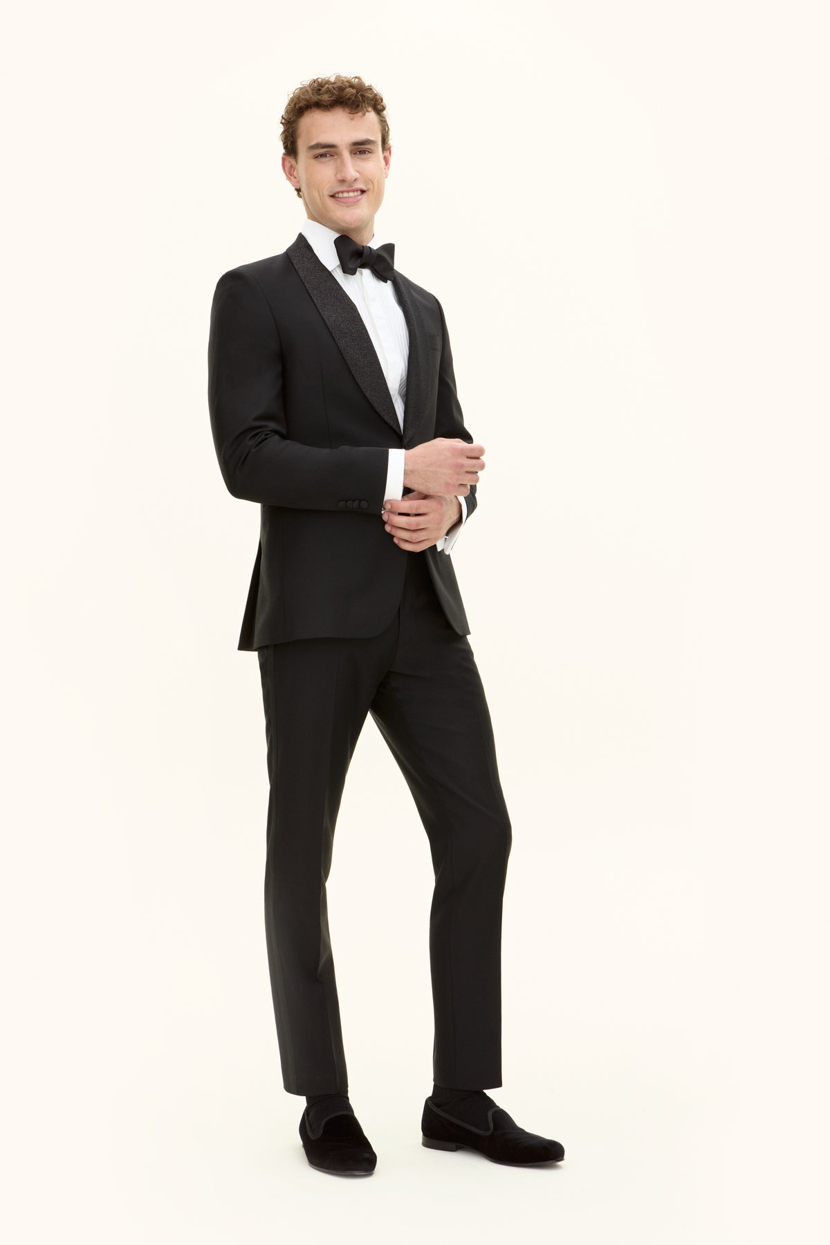 Figaro Regular Fit Tuxedo Blazer Black