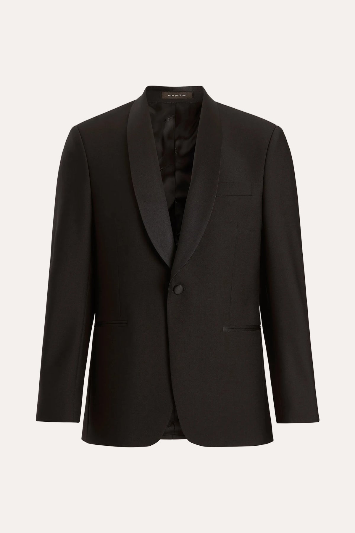 Figaro Regular Fit Tuxedo Blazer Black