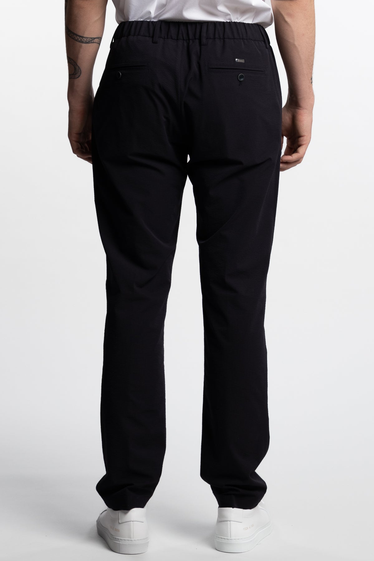 Seer-Crease Trousers Blue Navy