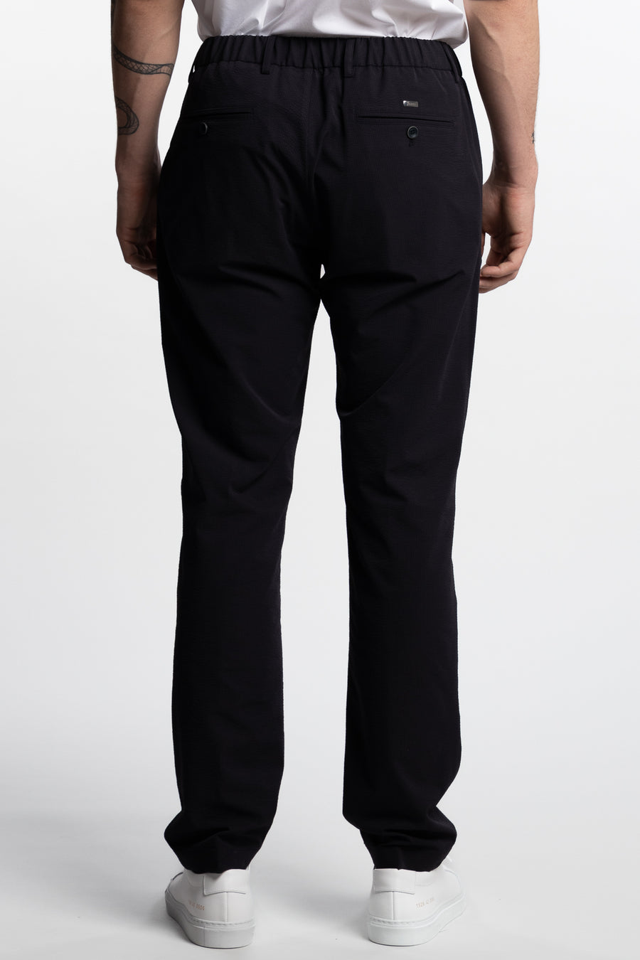 Seer-Crease Trousers Blue Navy