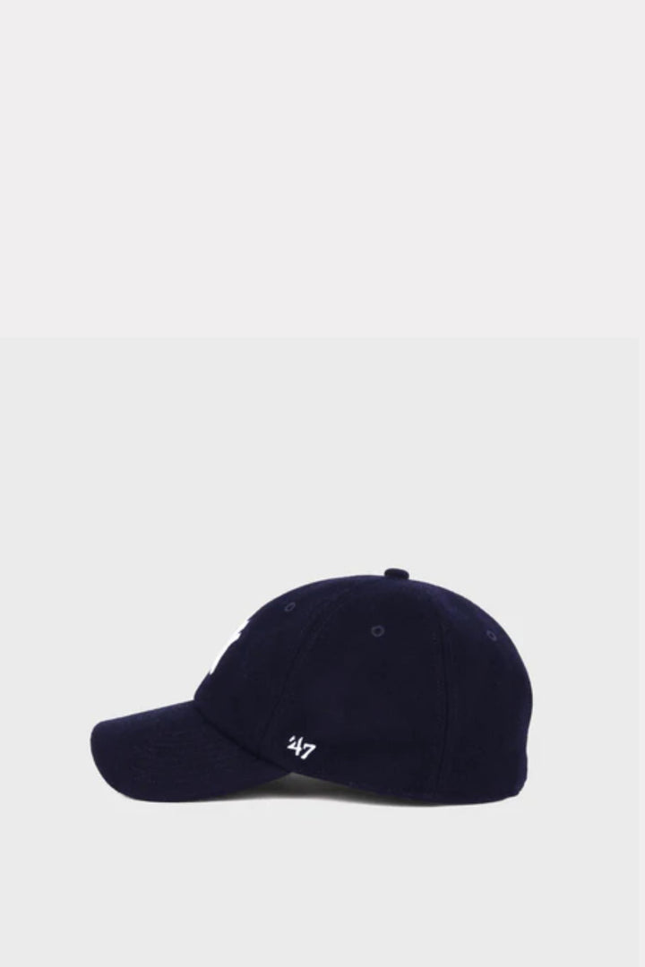 Yankees Serif Wool Hat - Navy White