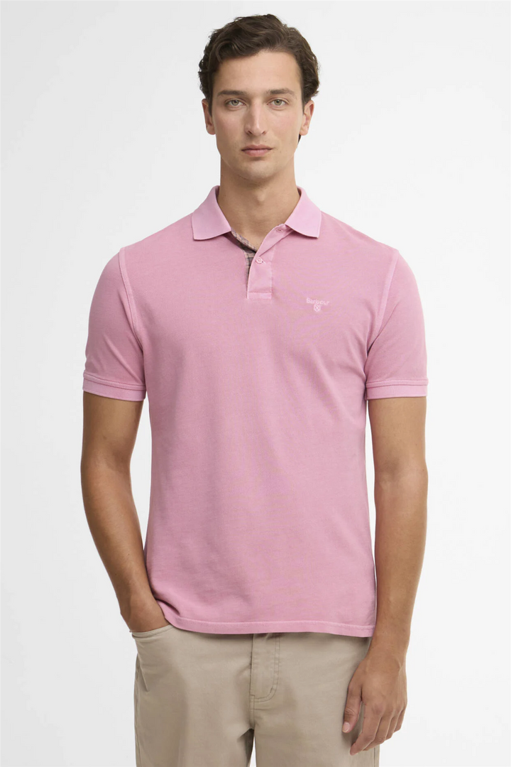 Tartan Polo Washed Pink