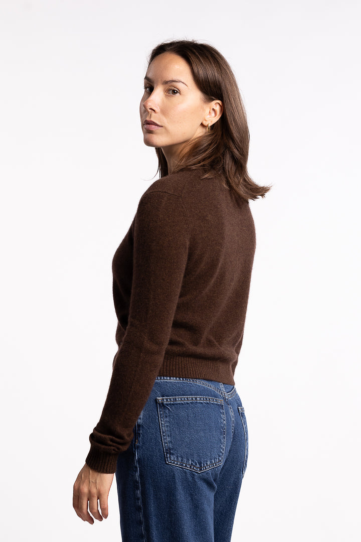 Cashmere Cardigan - Dk. Brown