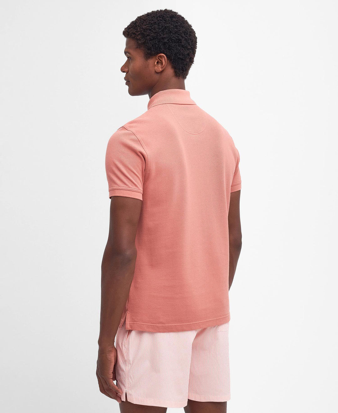 Cotton Polo Shirt Pink Clay